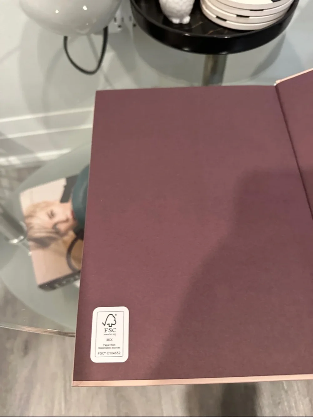 Indigo Pink Celestial Hardcover Notebook with Gold Foil - Picture 3 of 5